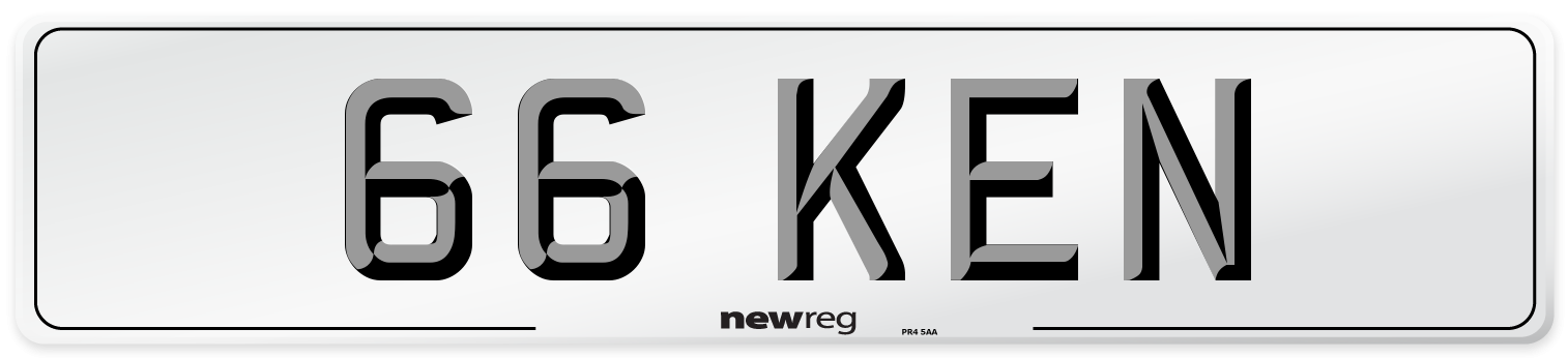 66 KEN Number Plate from New Reg